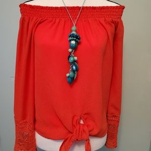 XOXO Off-the-Shoulder Blouse